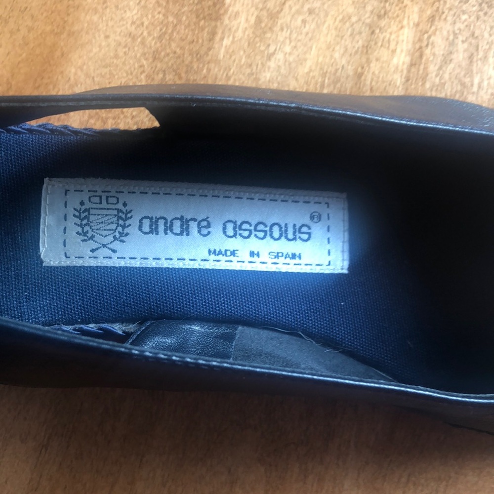 Andre Assous Navy Blue Leather Shoes